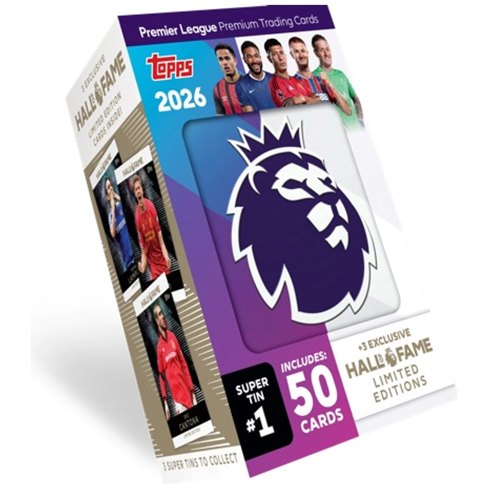 Topps Premier League Trading Card Game: 2026 Hall Of Fame Super Tin Assortment
