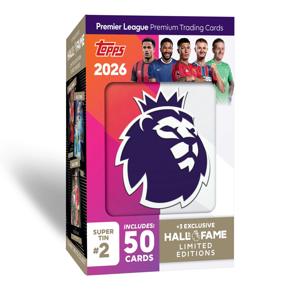 Topps Premier League Trading Card Game: 2026 Hall Of Fame Super Tin Assortment