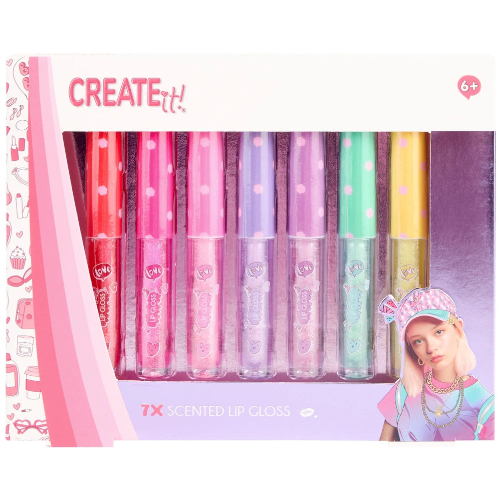 Create It! Glitter And Scent Lip Gloss 7 Pack