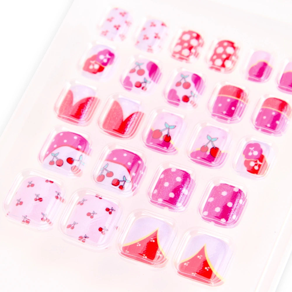 Create It! Cherry Blush Nails Stick-On 24 Pack