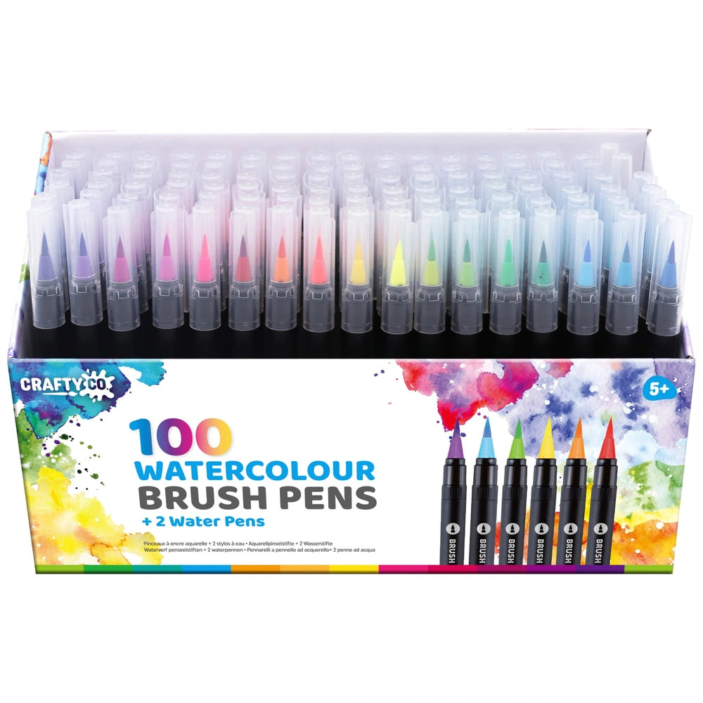 Crafty Co. Watercolour Brush And Water Pen Set 102 Piece