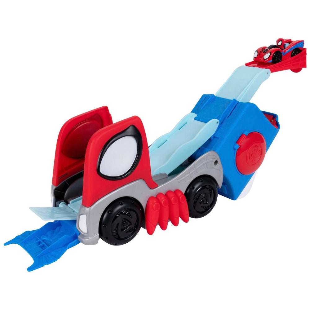 Marvel Spidey And His Amazing Friends Playset Transforming Hauler Raceway