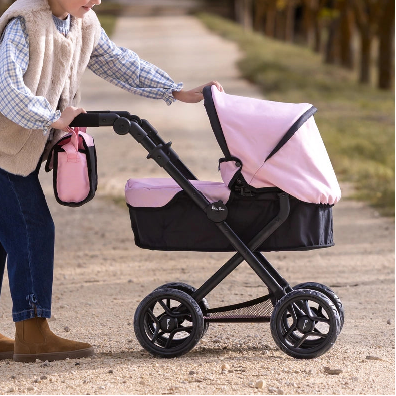 Silver Cross Ranger Baby Doll Pram Pink And Black