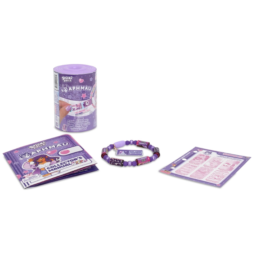 Sticki Rolls Aphmau Sticker Bracelet Set With 50 Stickers