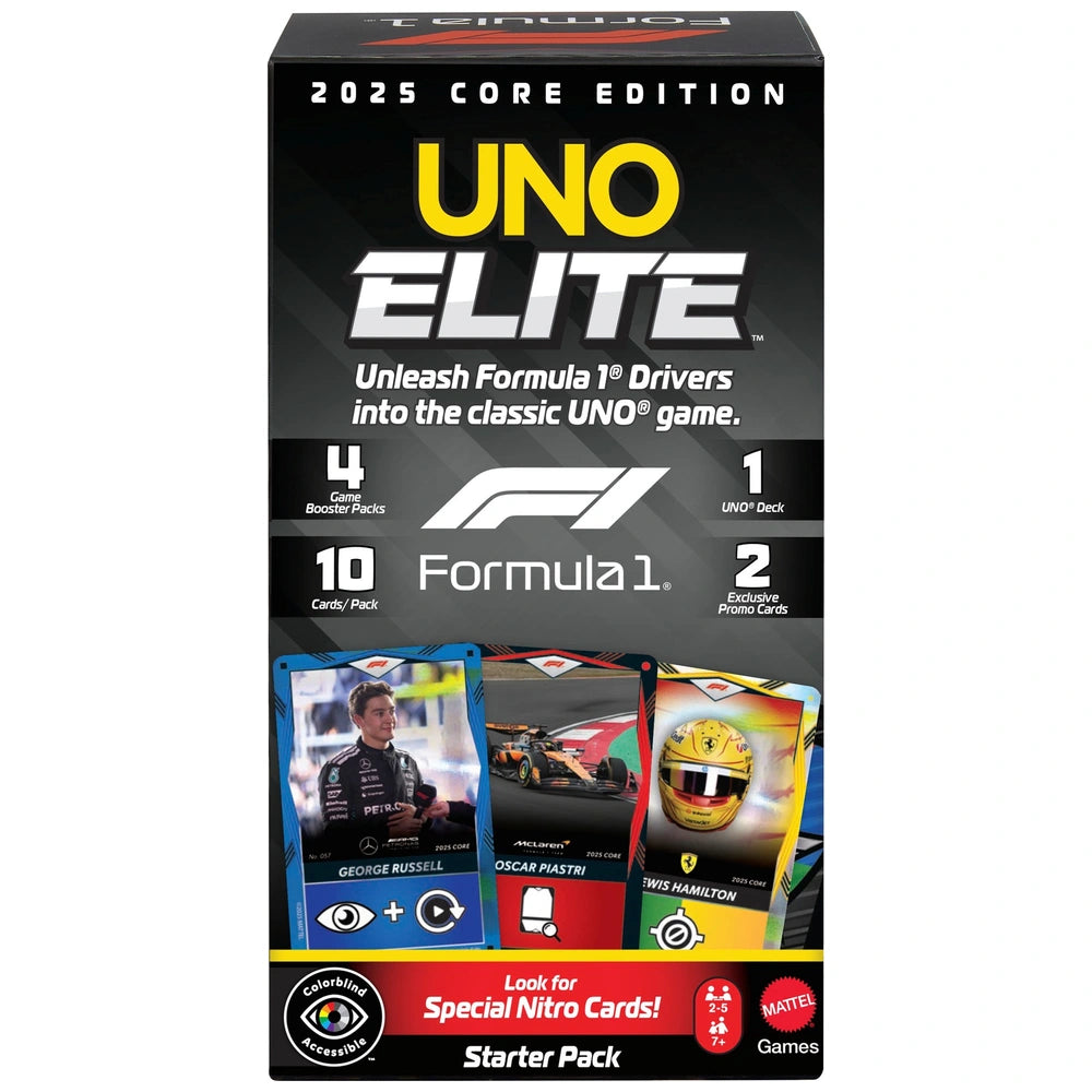 Uno Elite Card Game Formula 1 Starter Pack