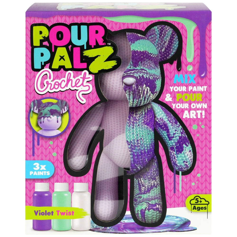 Pour Palz Crochet Bear Violet Twist