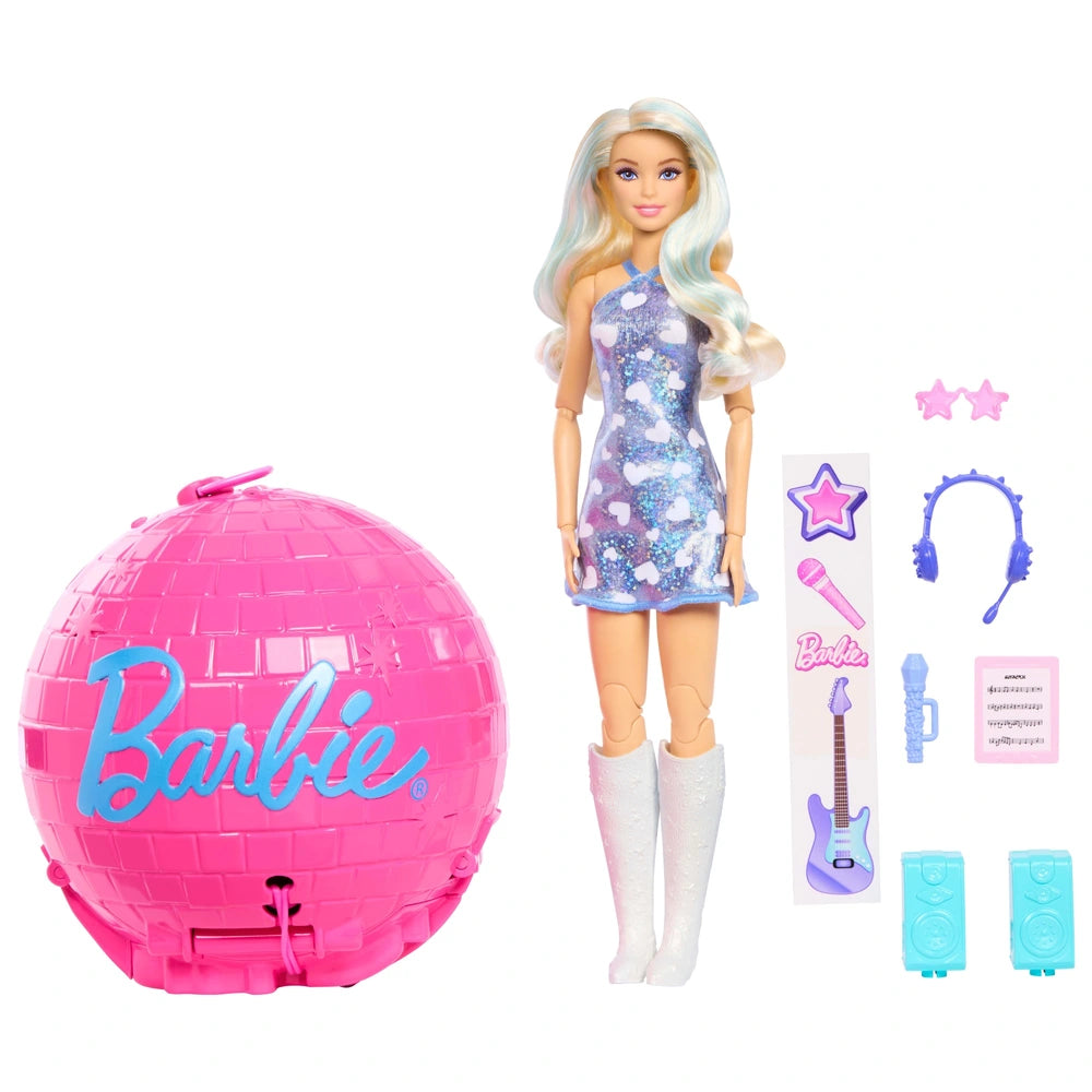 Barbie Team Roll & Reveal Pop Star Set