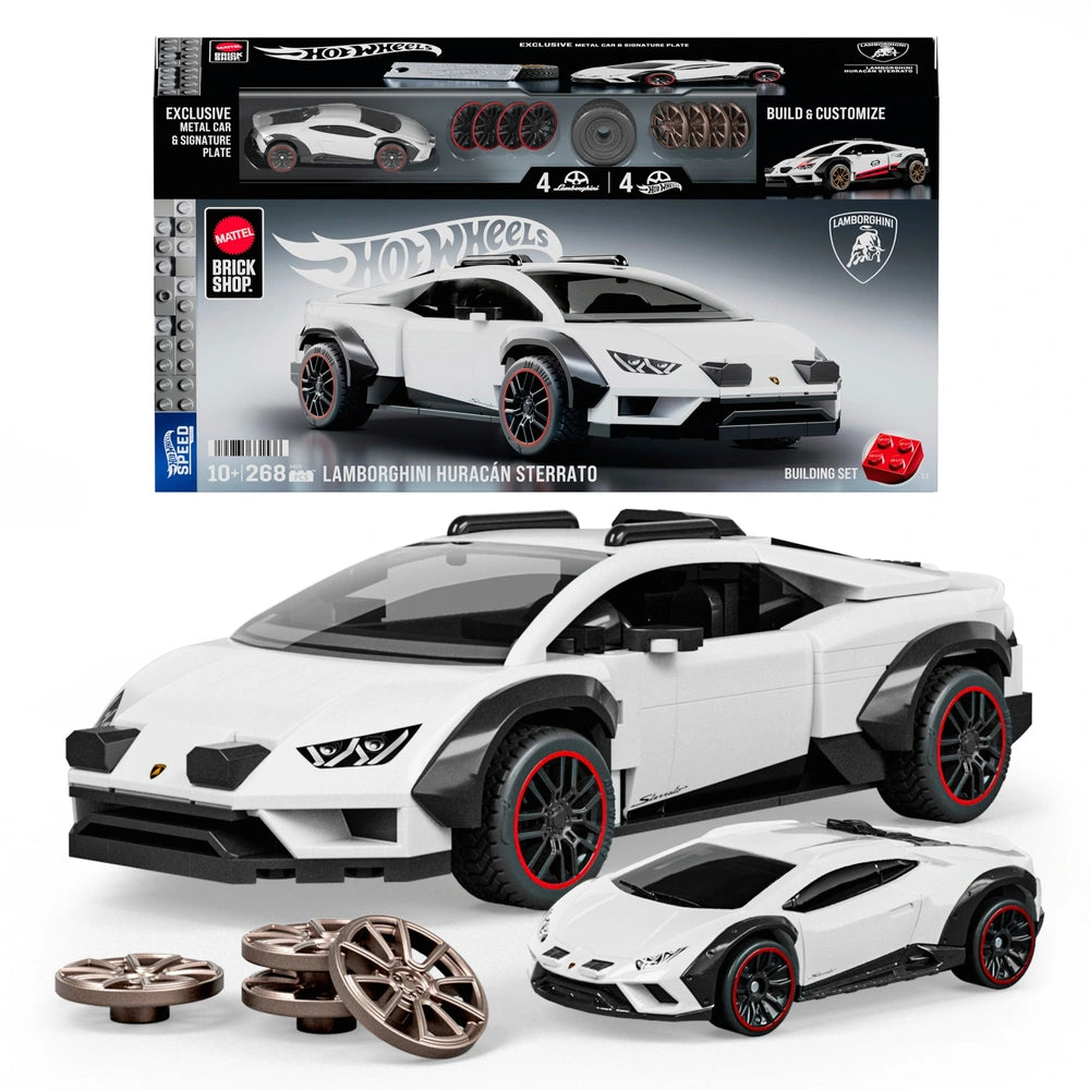 Mattel Brick Shop Hot Wheels Speed Series Lamborghini Huracan Sterrato Building Set