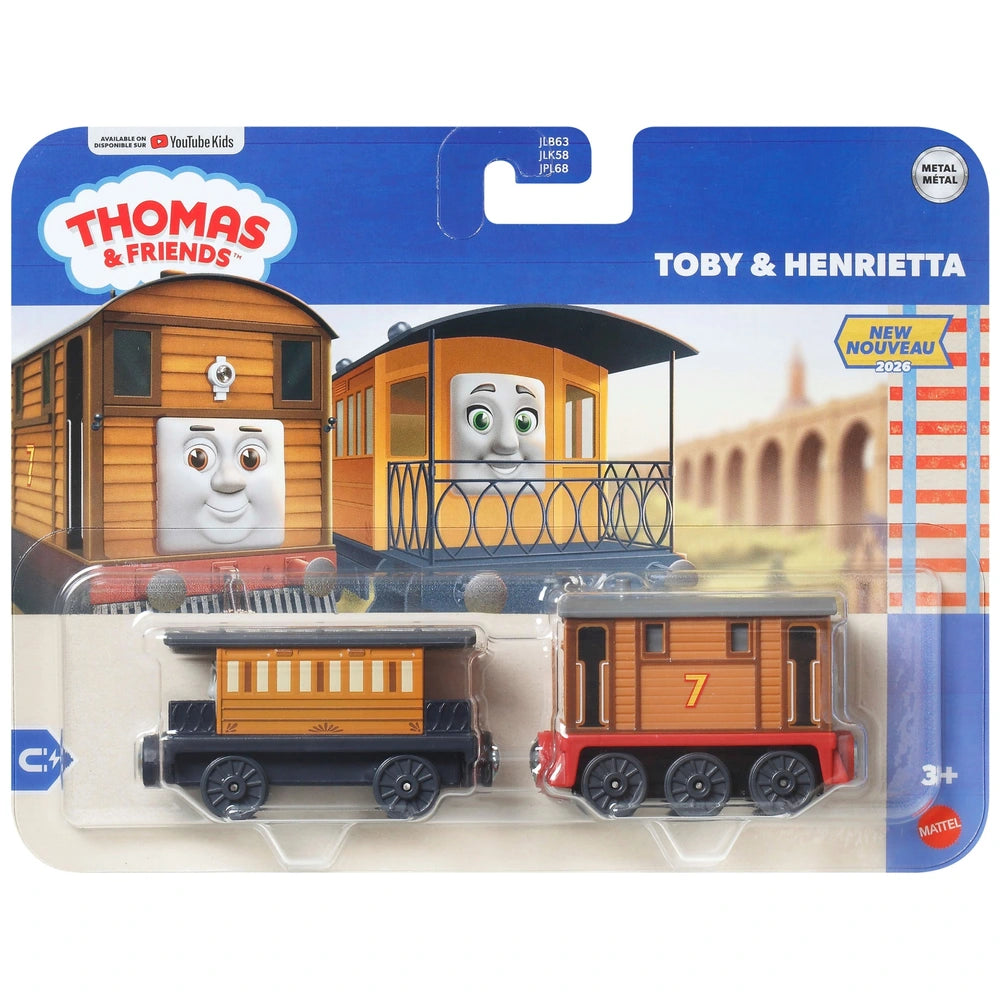 Thomas & Friends Push Along Diecast Train Toby & Henrietta