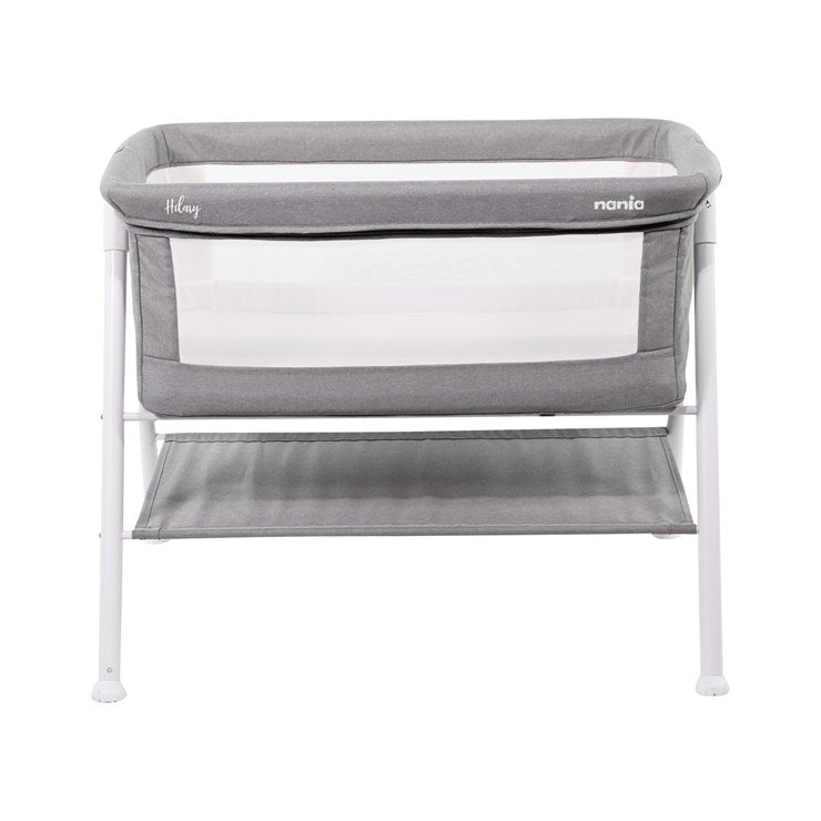 Nania Hillary Co-Sleeping Crib With Mattress & Storage – Safe, Compact Baby Bed With Breathable Mesh Sides