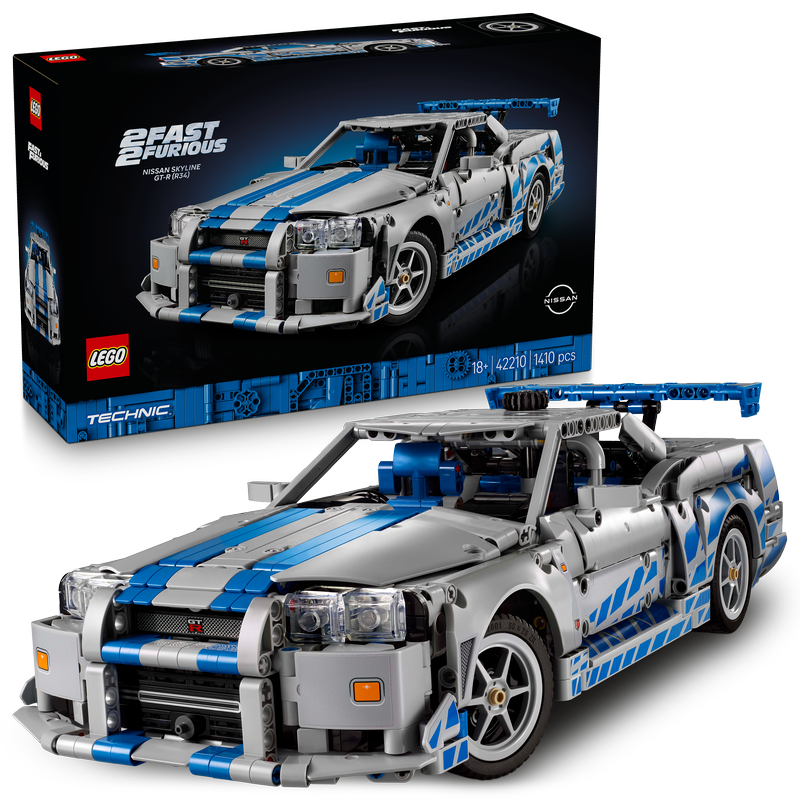 Lego® Technic 2 Fast 2 Furious Nissan Skyline Gt-R (R34) Car Model Kit 42210