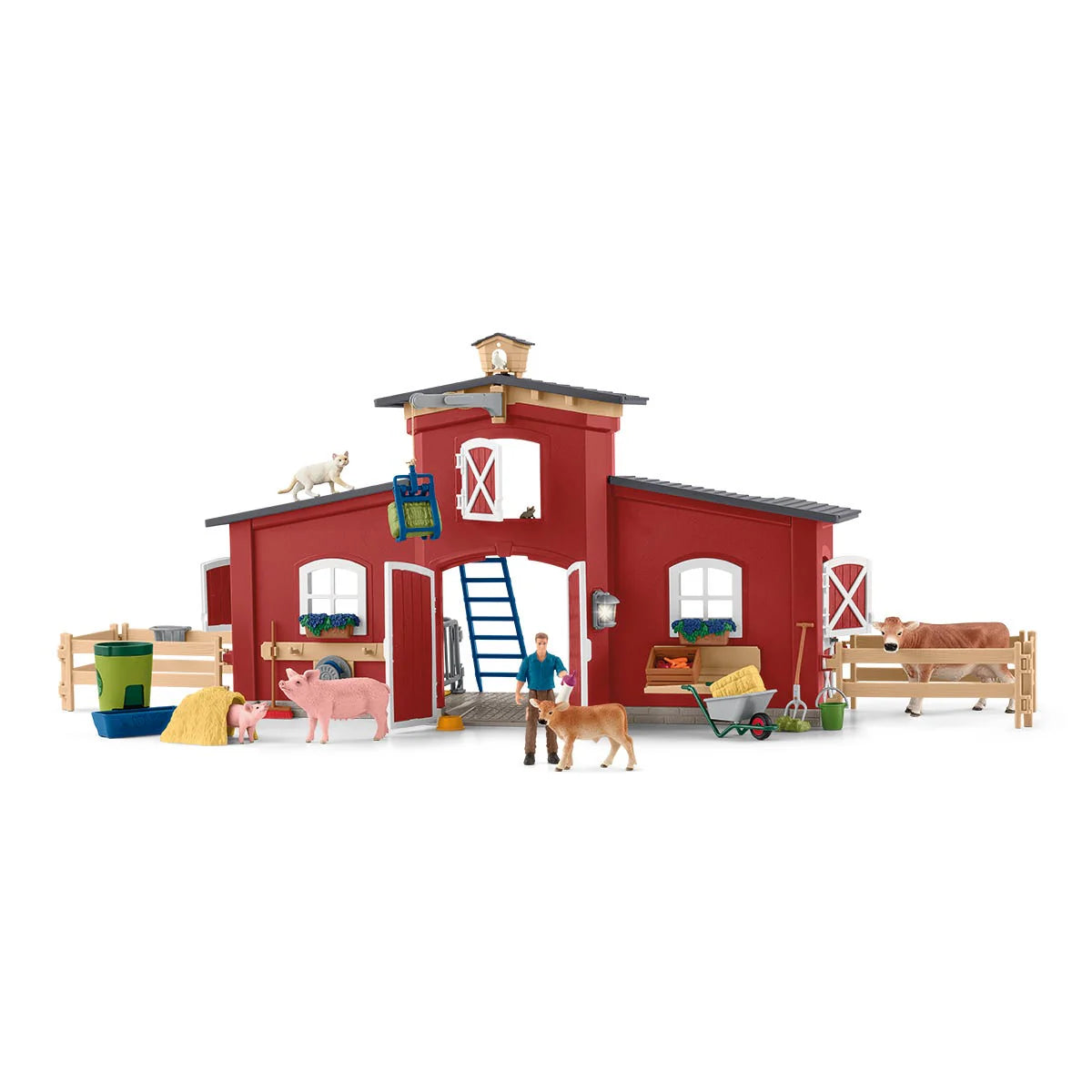 Schleich Red Barn With Animals And Accessories
