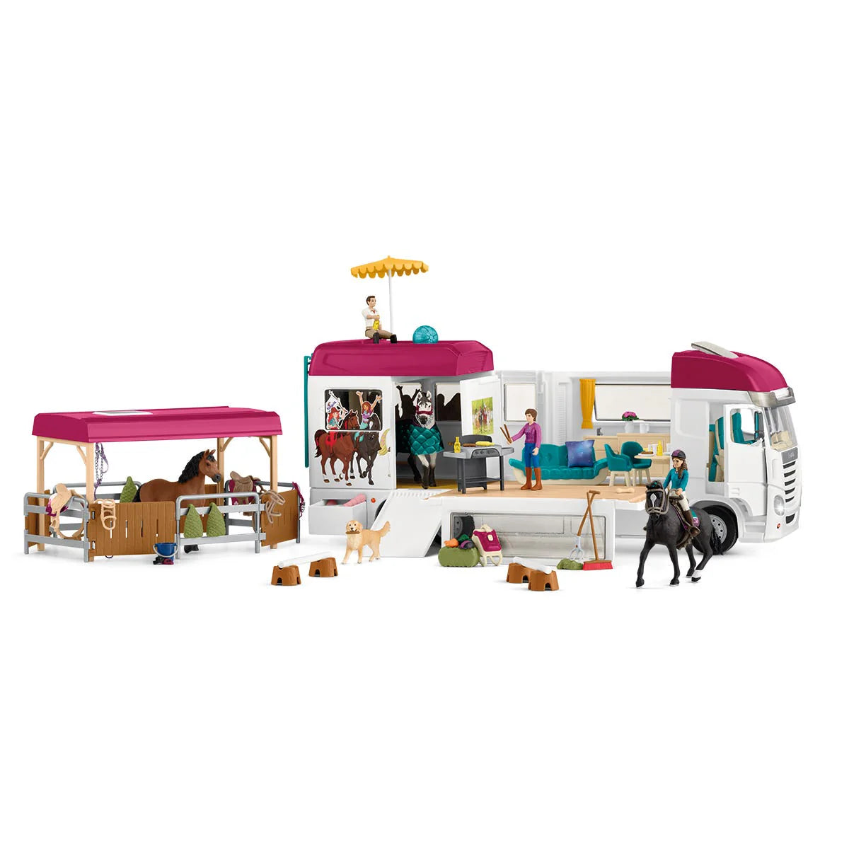 Schleich Horse Club Transporter Set With 3 Horses & 3 Figures