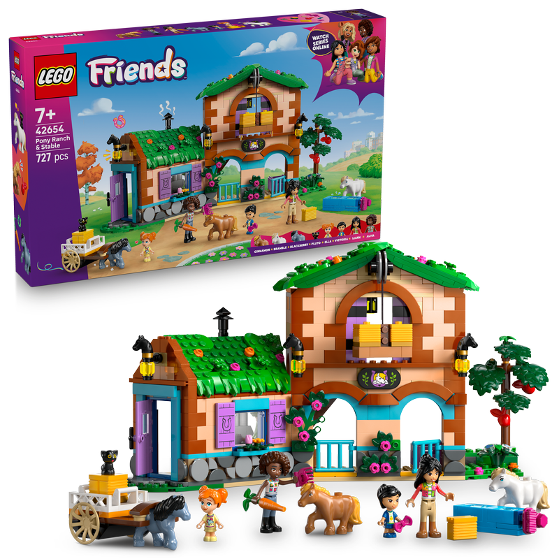 Lego® Friends Pony Ranch & Stable Building Set, Horse Toy Playset 42654
