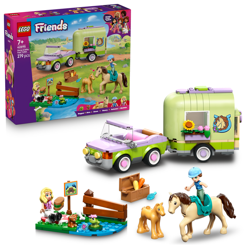 Lego® Friends Horse & Baby Foal Trailer Toy Set 42695