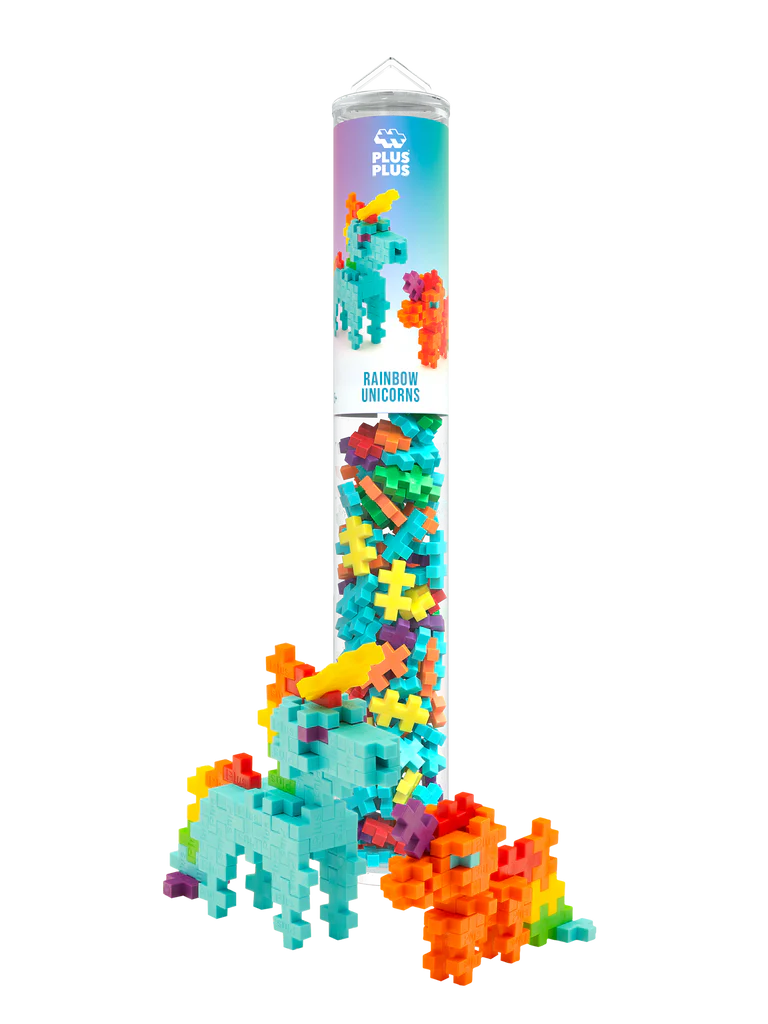 Plus Plus Rainbow Unicorns 100Pc Tube