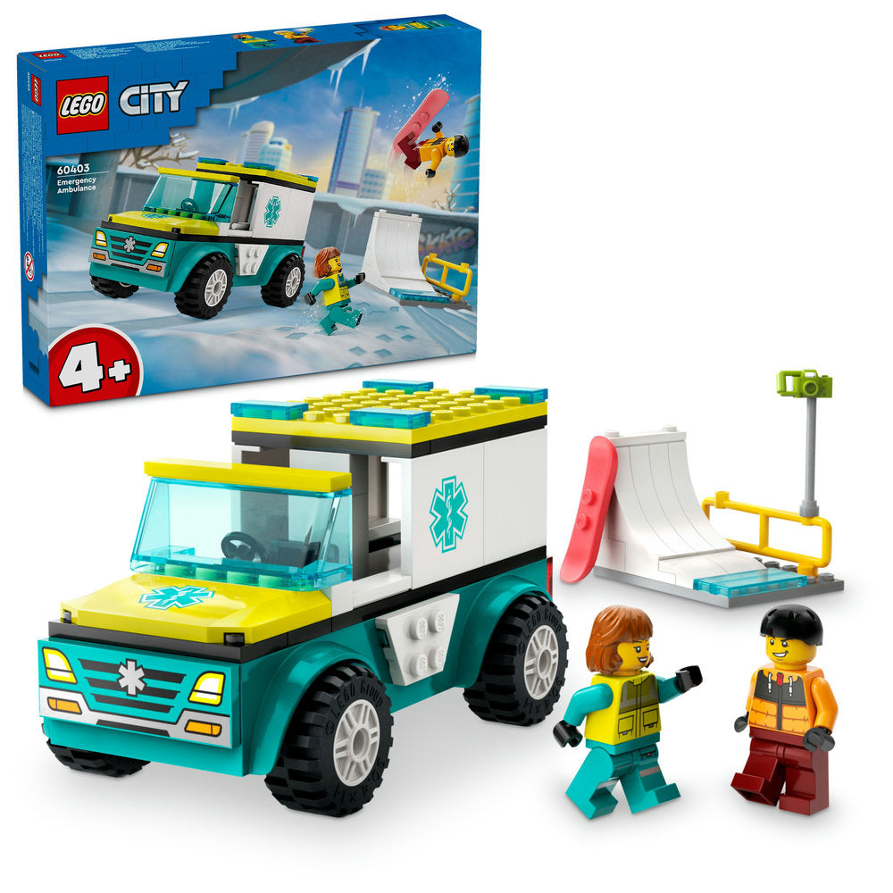 Lego City Ambulance And Snowboarder 60403