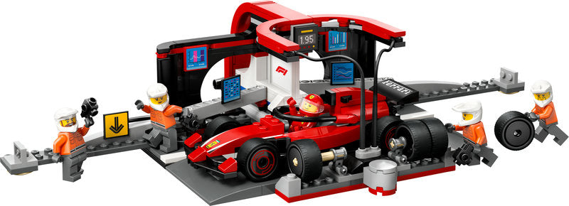 Lego® City F1® Pit Stop & Pit Crew With Ferrari Car Racing Vehicle Toy 60443