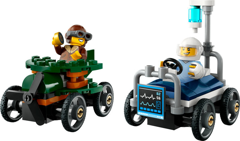 Lego® City Aeroplane Vs. Hospital Bed Race Car Pack Soapbox Racing Toy 60459
