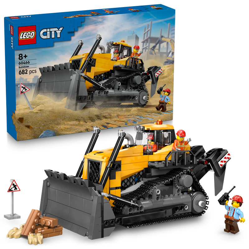 Lego® City Yellow Bulldozer Construction Site Building Toy Playset 60466