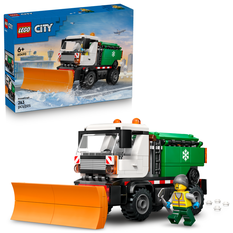 Lego® City Snowplough Truck Toy Vehicle With Minifigure 60490