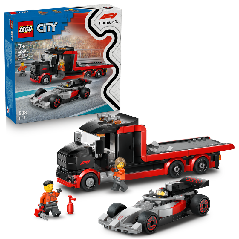 Lego City F1 Display Truck With Audi F1 Race Car 60493