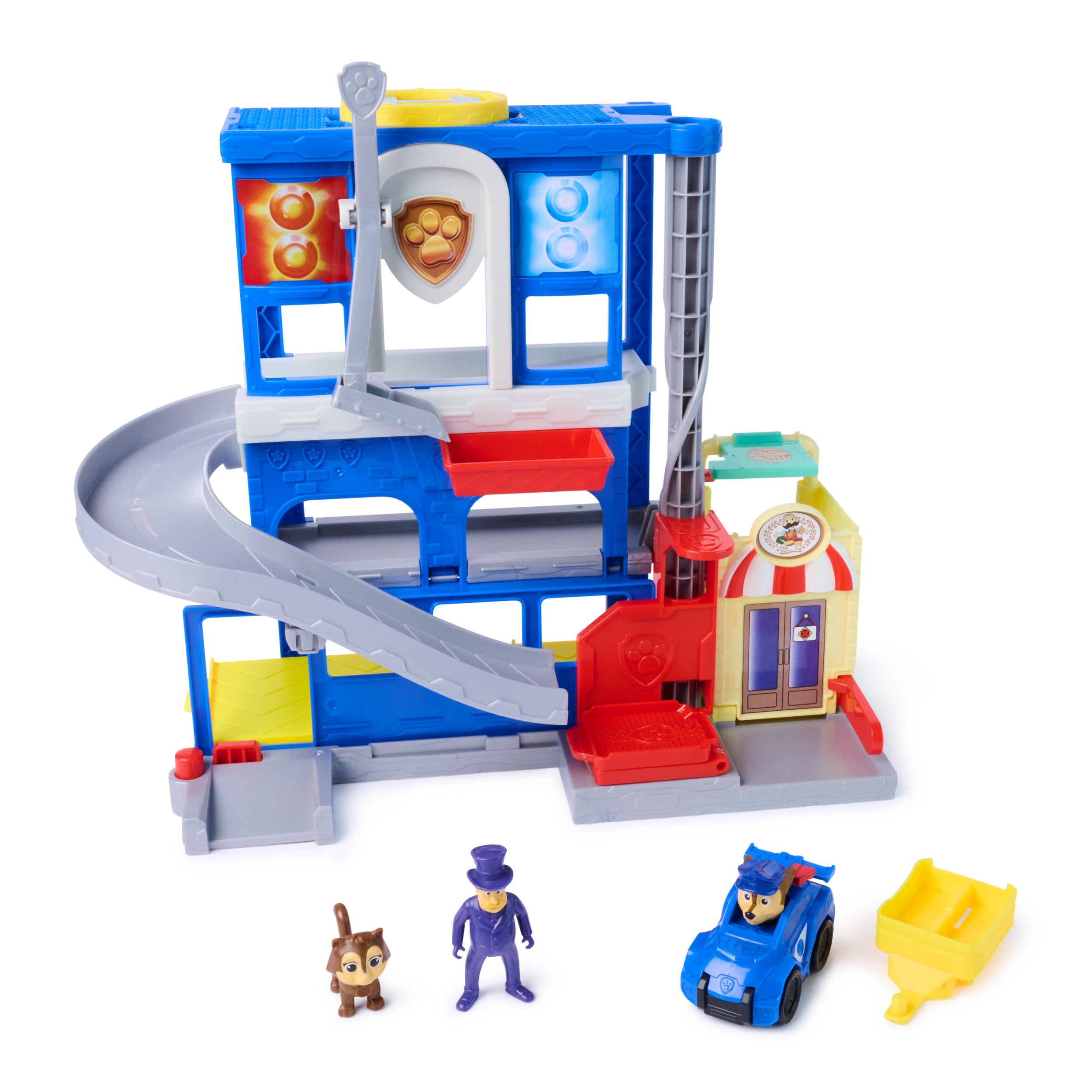 Paw Patrol: Pup Squad, Search & Rescue Hq Playset With Chase Pup Squad Racer