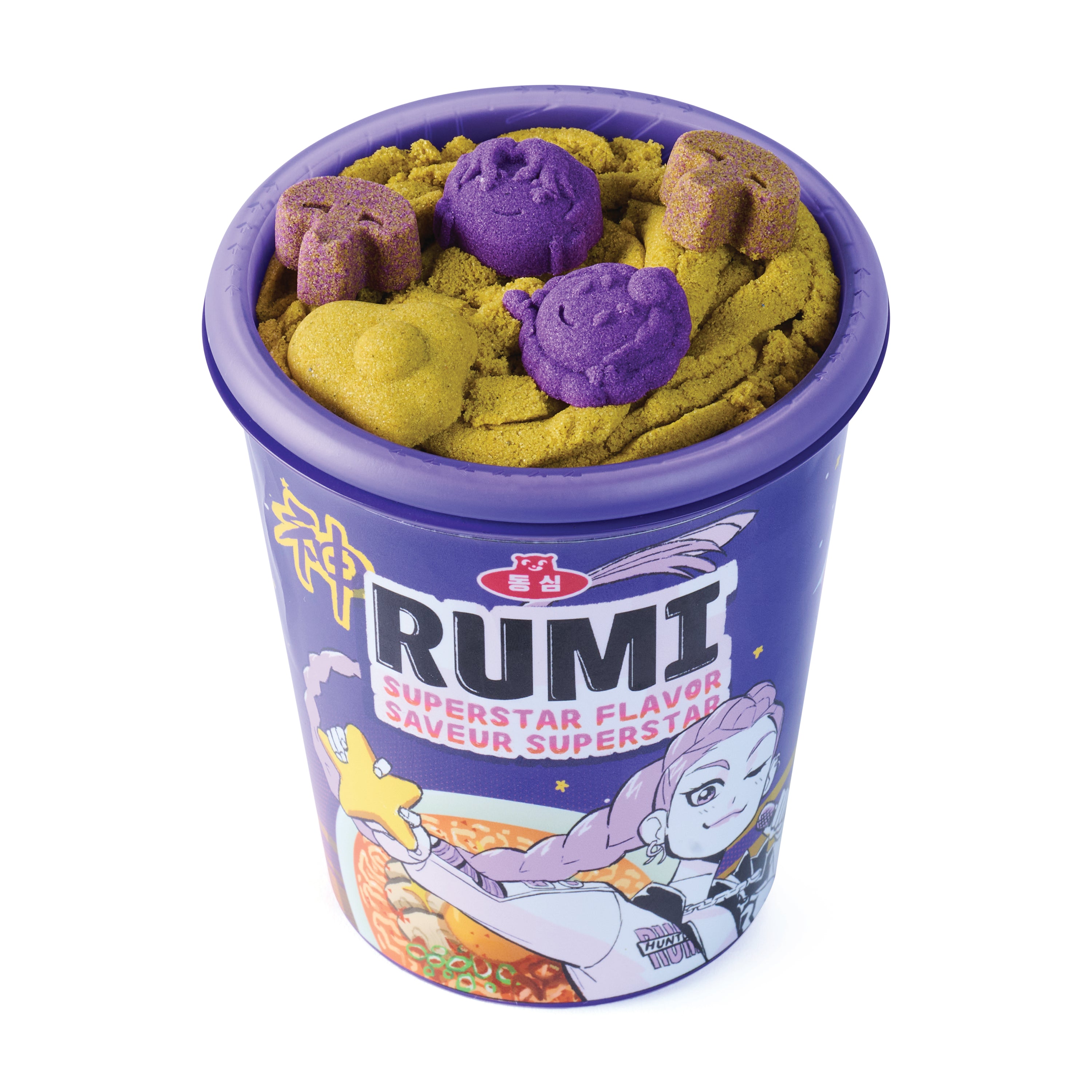 Kinetic Sand Kpop Demon Hunters Ramyeon Surprise Huntr/X Blind Box With 155 G Of Mouldable Play Sand (Styles May Vary)