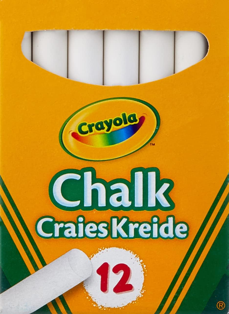 Crayola 12 Pack Anti Dust White Chalk