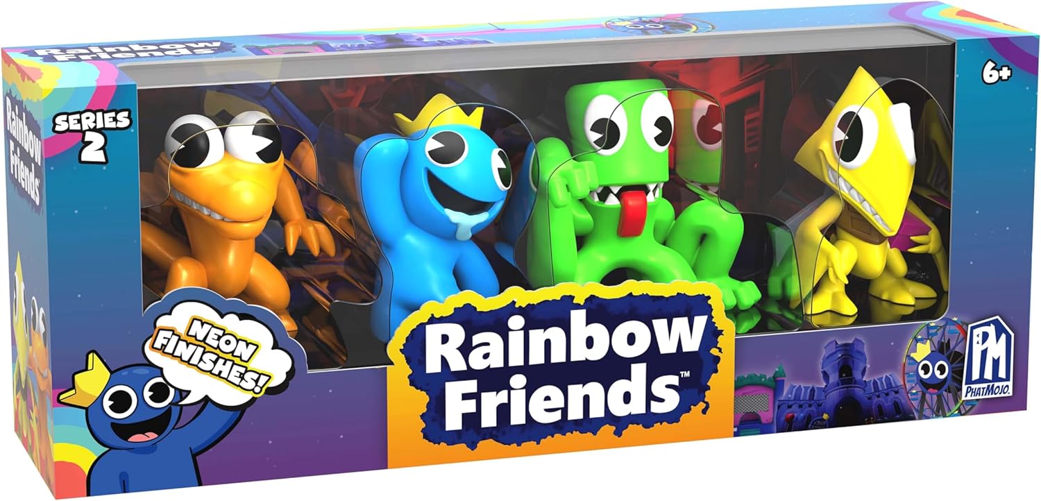 Rainbow Friends Series 2 Collector Figure 4-Pack - Neon