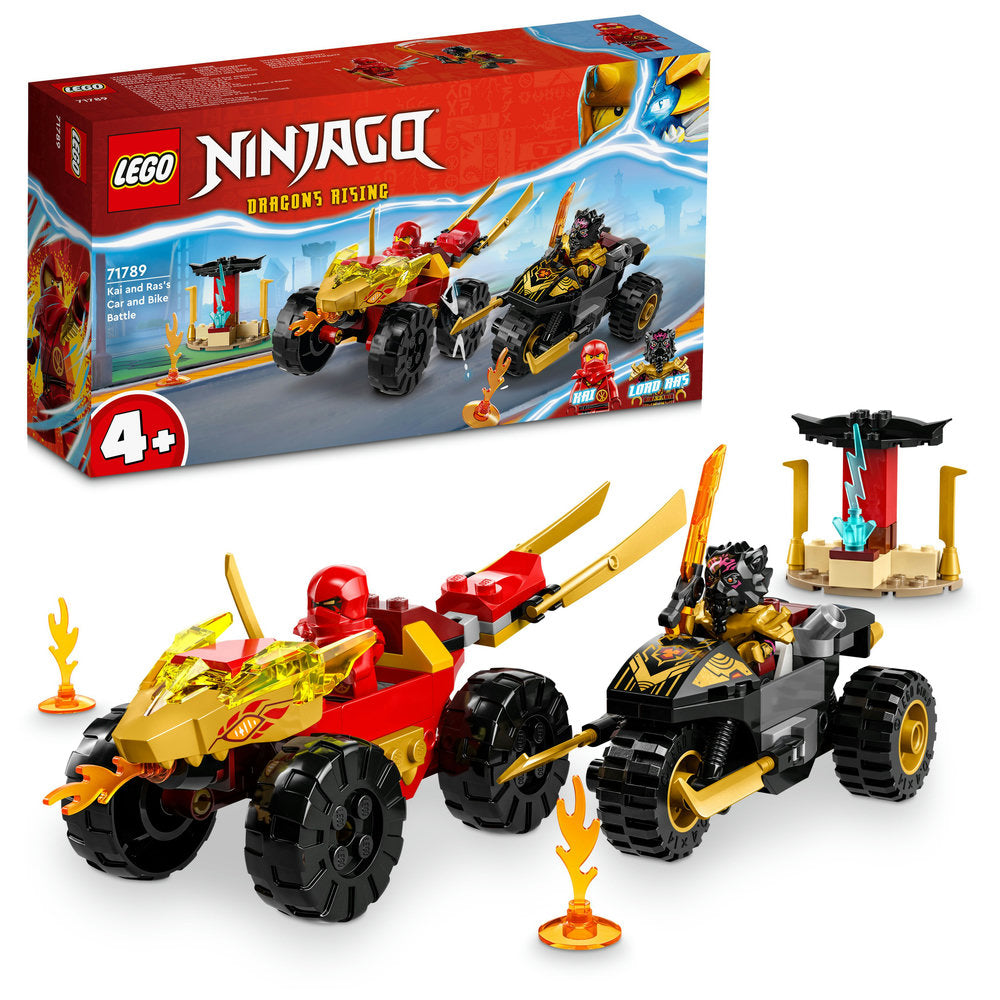 Lego® Ninjago® Kai And Ras’s Car And Bike Battle 71789 Building Toy Set (103 Pieces)