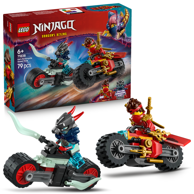 Lego® Ninjago® Kai’s Motorcycle Speed Race Playset With 2 Ninja Bike Toys 71838