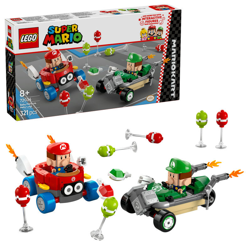 Lego® Super Mario™: Mario Kart™ – Baby Mario Vs. Baby Luigi Toy 72034