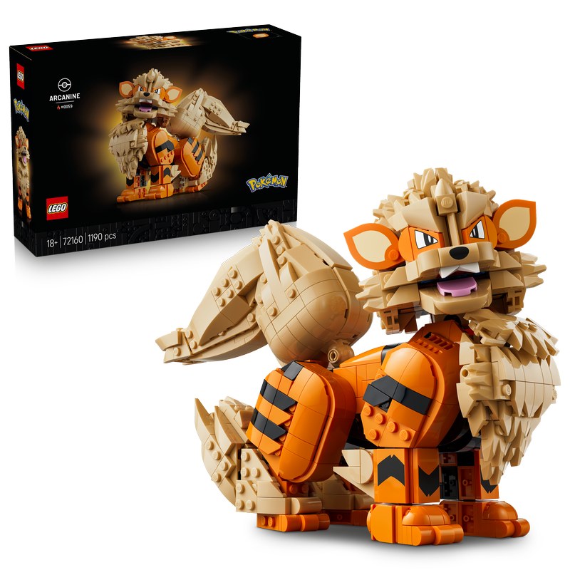 Lego Pokémon Arcanine Figure Building Set 72160
