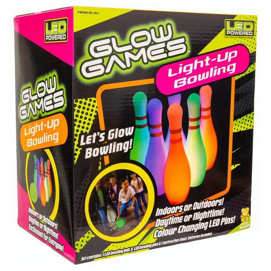 Glow In The Dark Bowling Set With Led Lights