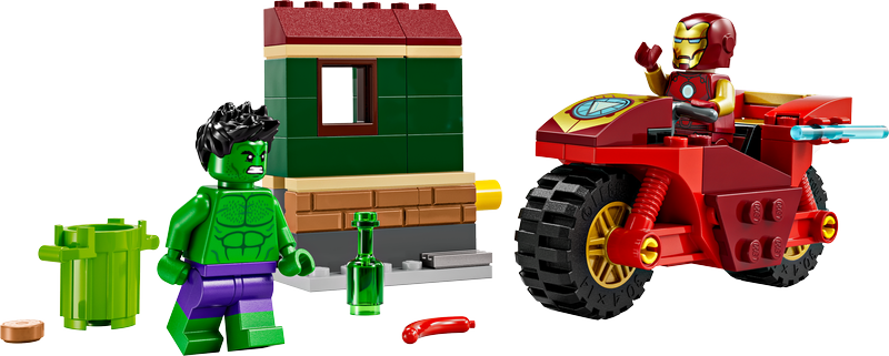 Lego® Marvel Iron Man With Bike And The Hulk Playset 76287