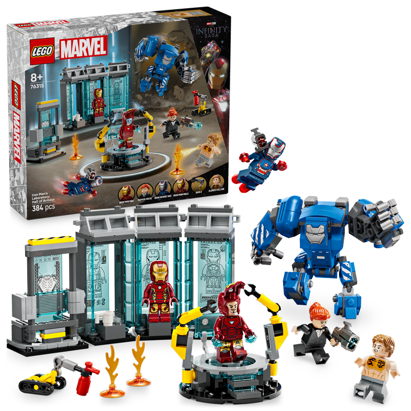 Lego Marvel Iron Man’s Laboratory: Hall Of Armour 76315