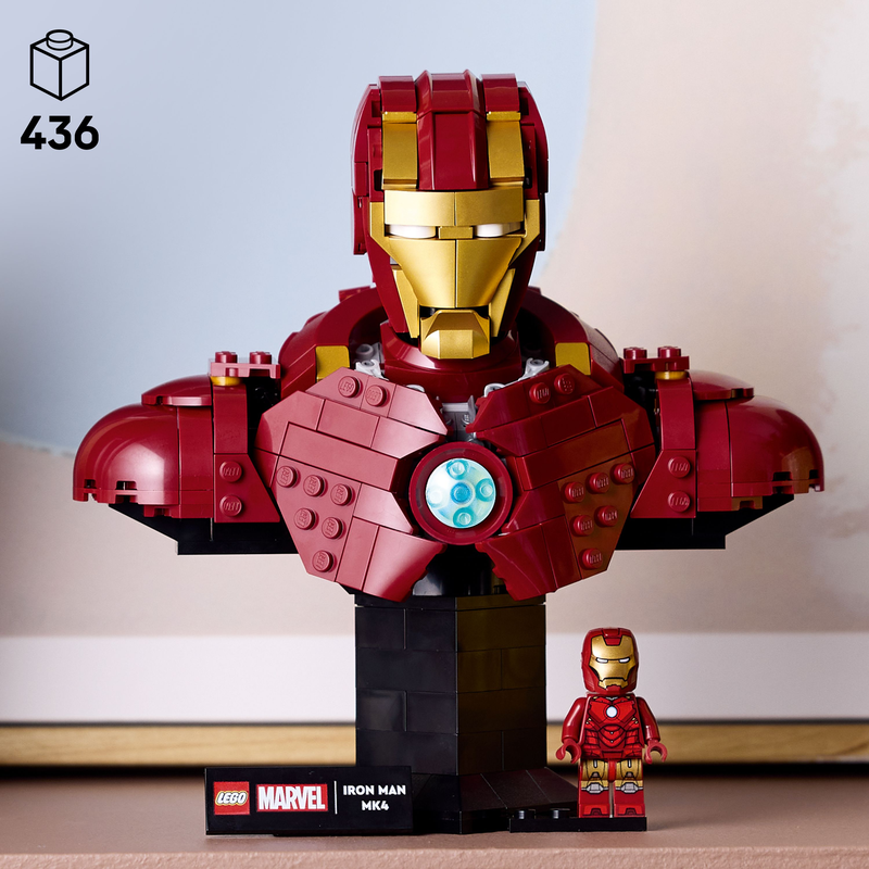 Lego Marvel Iron Man Mk4 Bust Set For Adults 76327