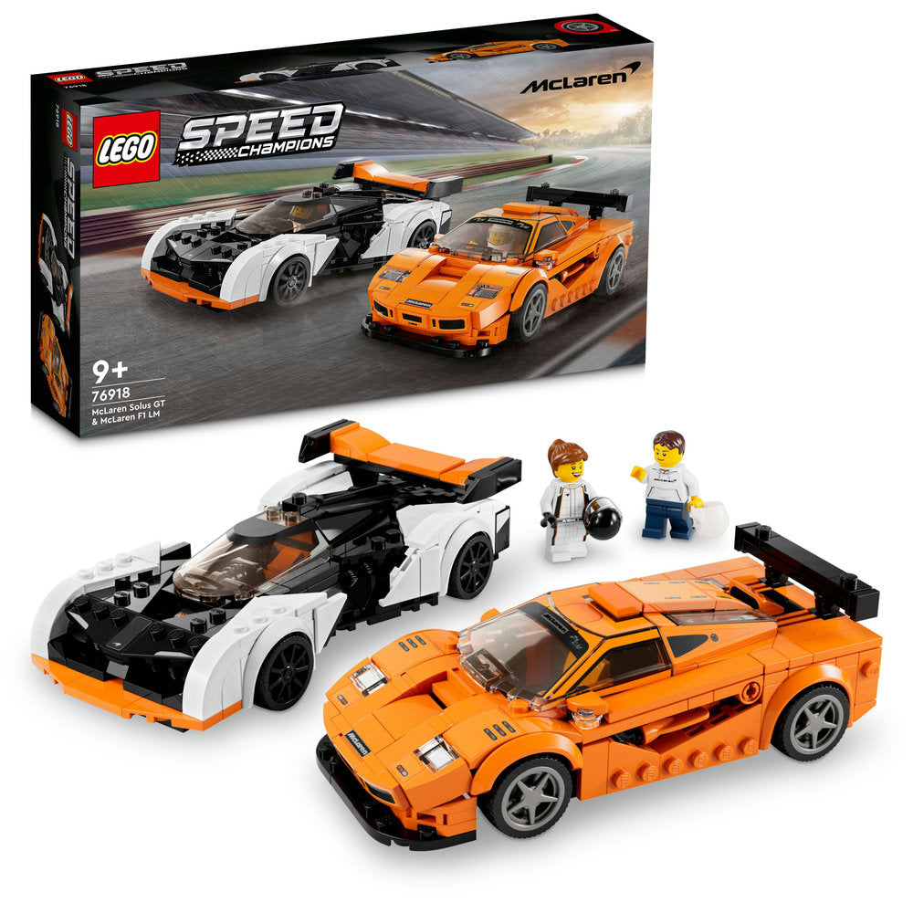 Lego® Speed Champions Mclaren Solus Gt And Mclaren F1 Lm 76918 Building Toy Set (581 Pieces)