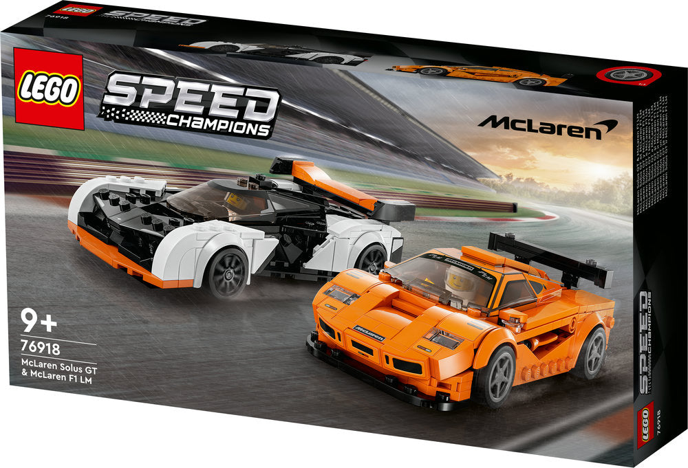 Lego® Speed Champions Mclaren Solus Gt And Mclaren F1 Lm 76918 Building Toy Set (581 Pieces)