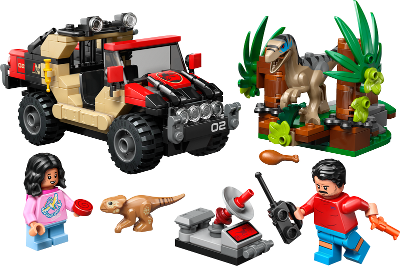 Lego® Jurassic World Raptor Off-Road Escape Velociraptor Toy Dinosaur 76972