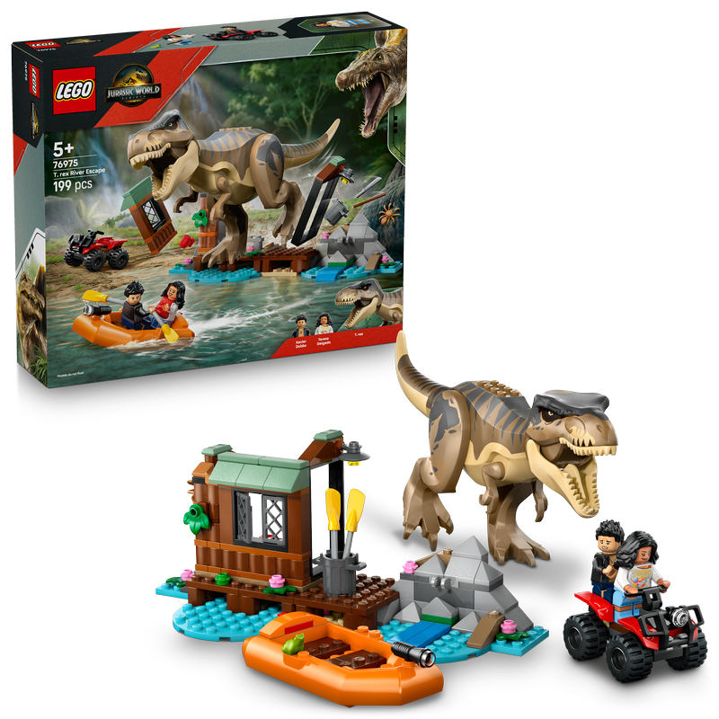 Lego® Jurassic World T. Rex River Escape Dinosaur Figure Building Set 76975