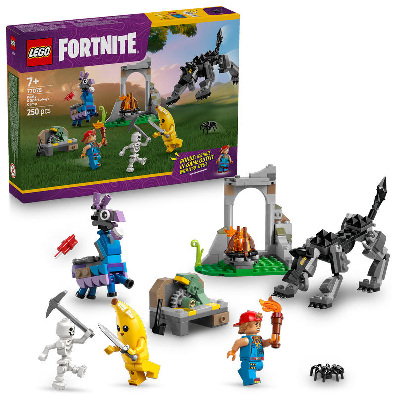 Lego® Fortnite® Peely & Sparkplug’s Camp Video Game Building Set 77075