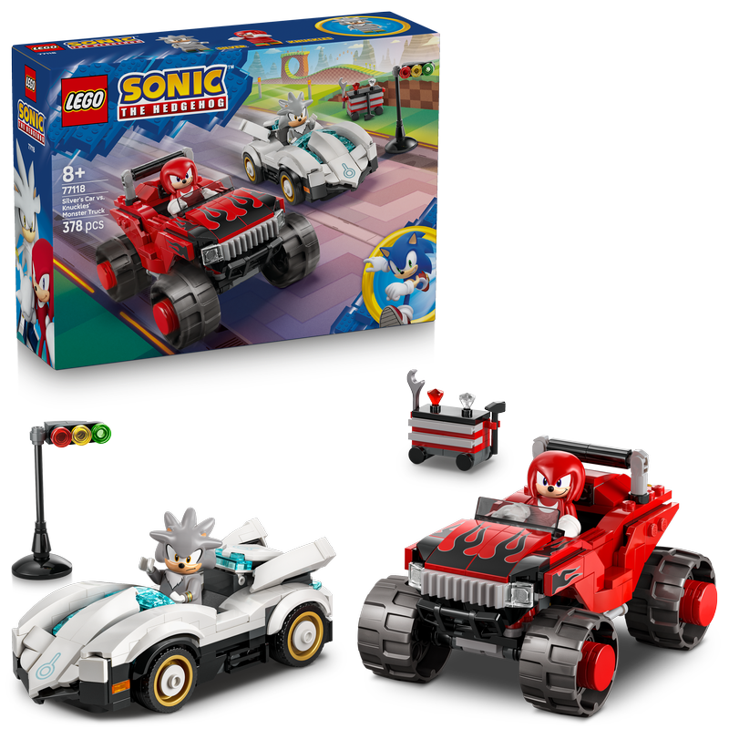 Lego® Sonic The Hedgehog™ Silver’s Car Vs. Knuckles’ Monster Truck 77118