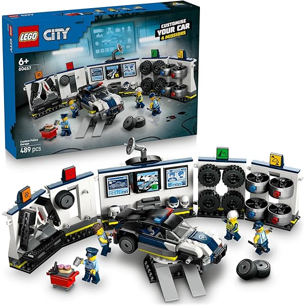 Lego City 60457 Custom Police Car Garage Set