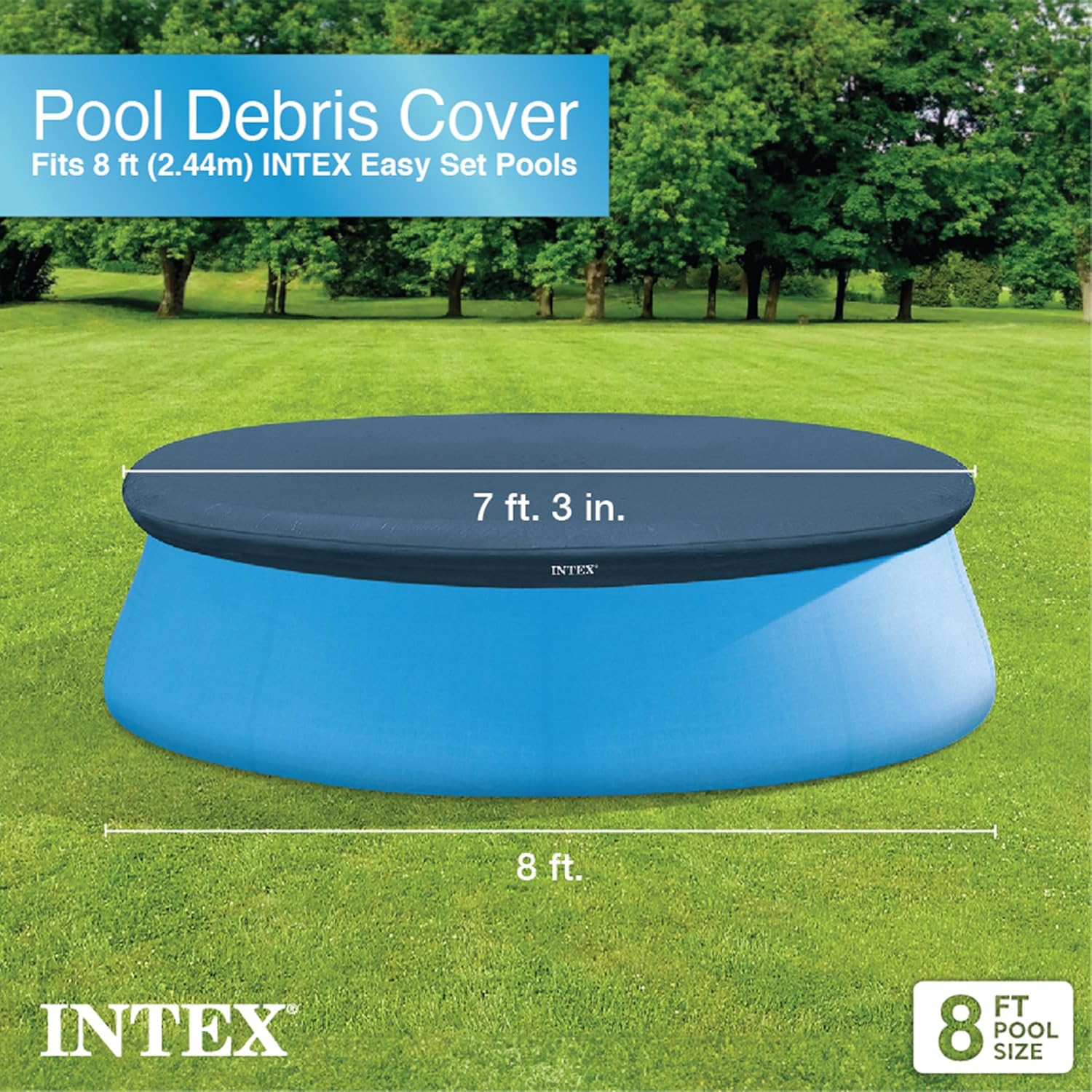 Intex 8Ft Easy Set Debris Pool Cover