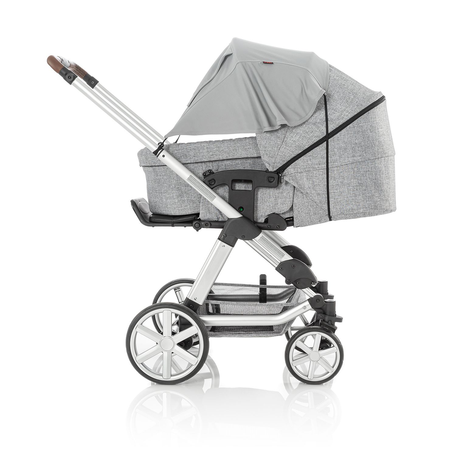 Shinesafe Premium Universal Uvf50 Protection Pram Sunshade & Windbreaker - Grey