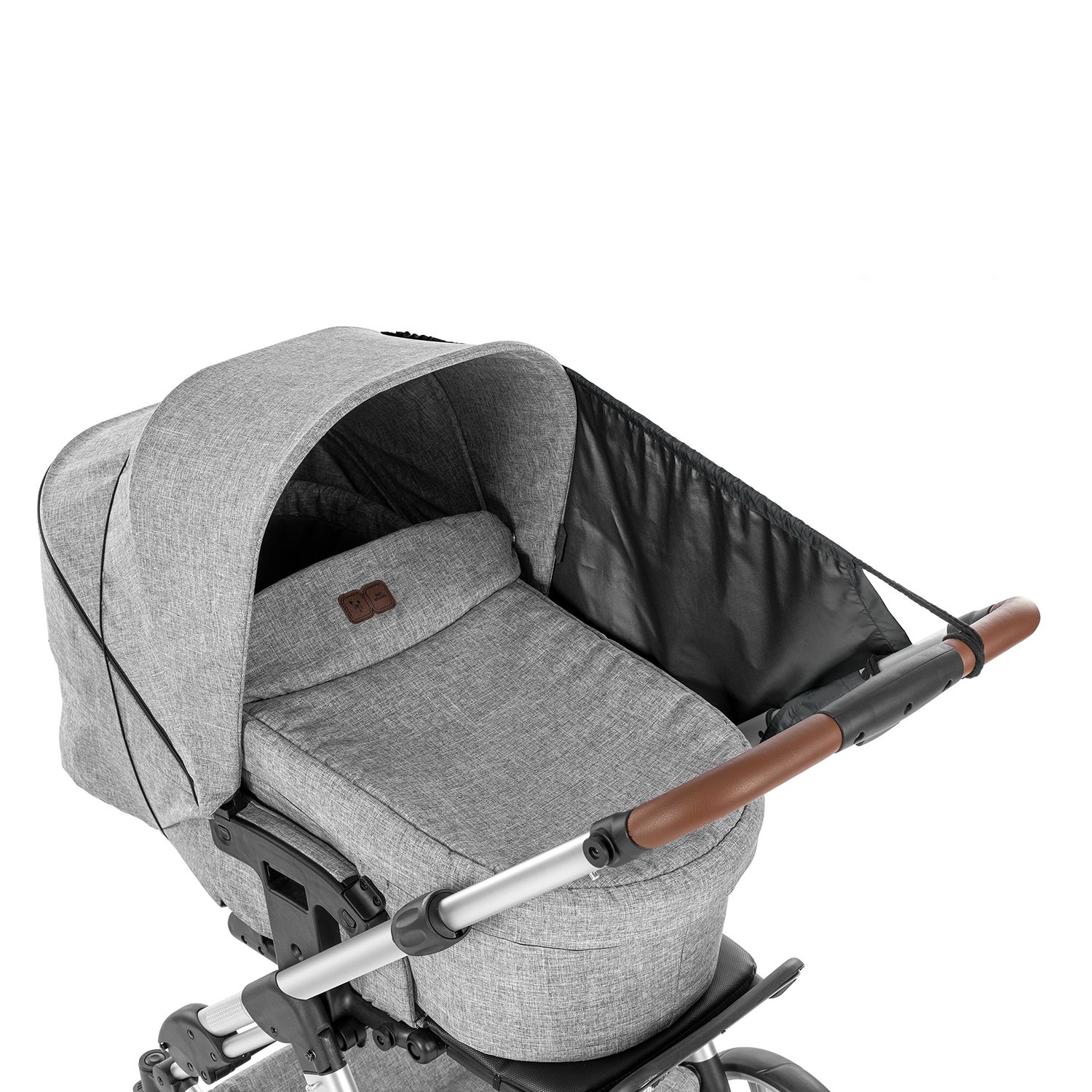 Shine Safe Universal Uvf50 Protection Pram Sunshade Awning - Black