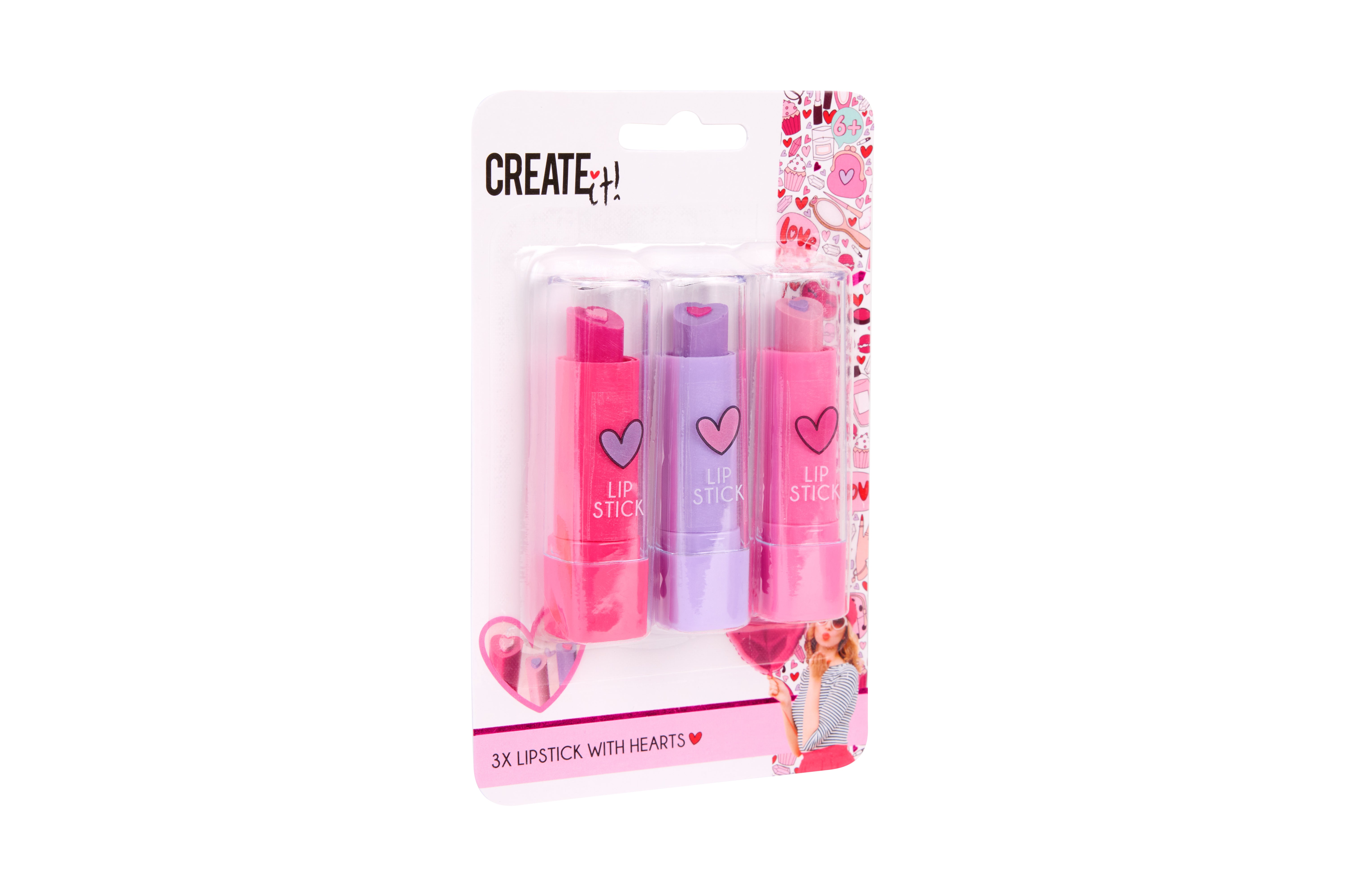 ＝LOVE Official Heart Stick 2025 Create It! Love Lipstick 3 Pack