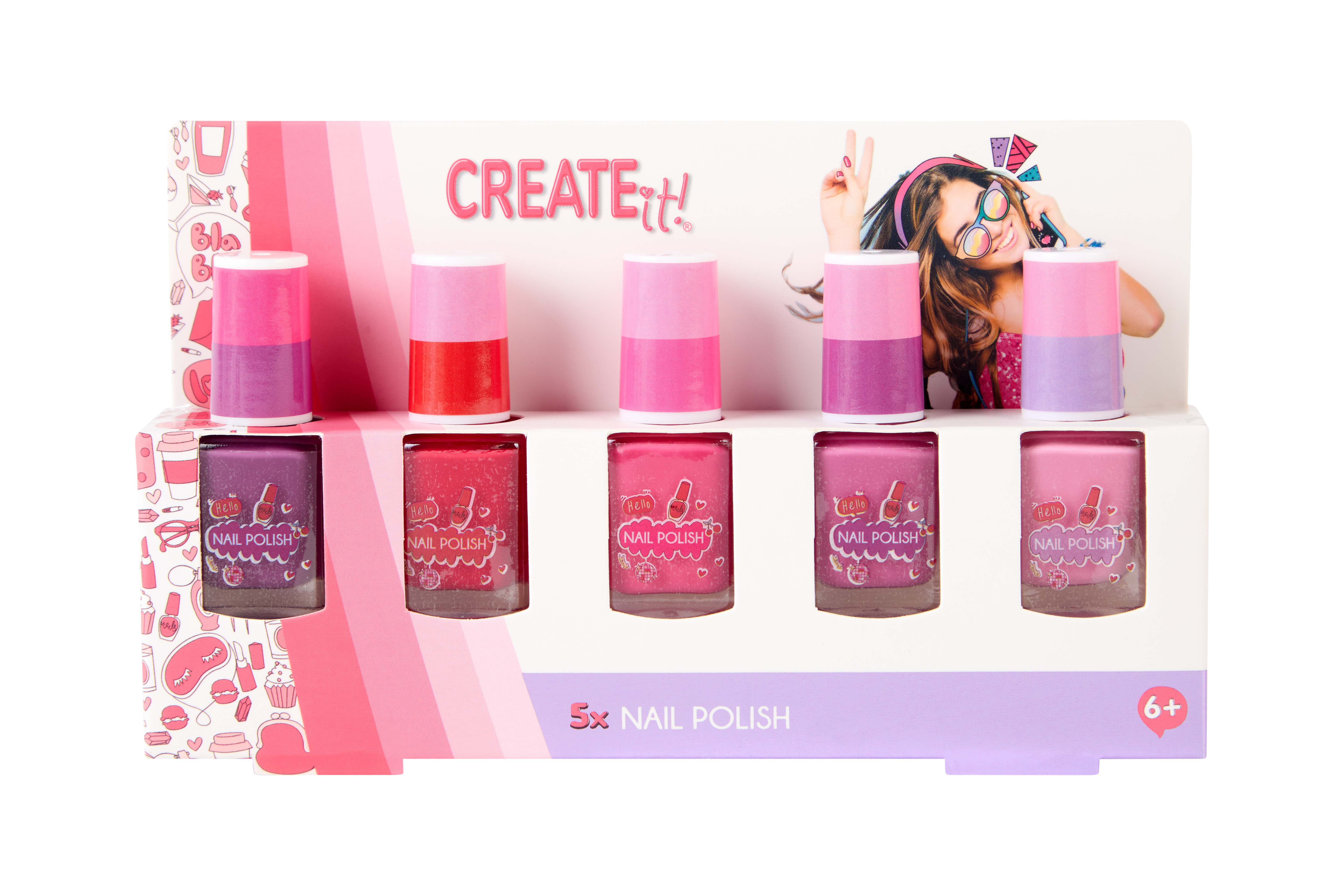 Create It! Nail Polish Pink 5 Pack